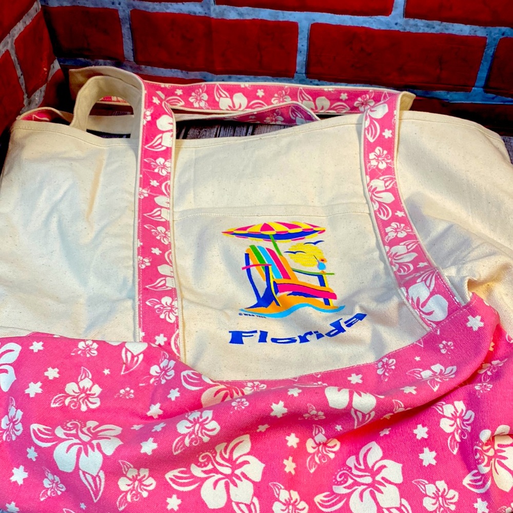 Hyp Florida large beach cotton bag
